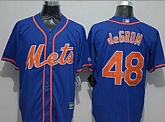 New York Mets #48 Jacob DeGrom Blue New Cool Base Alternate Home Stitched Baseball Jersey,baseball caps,new era cap wholesale,wholesale hats